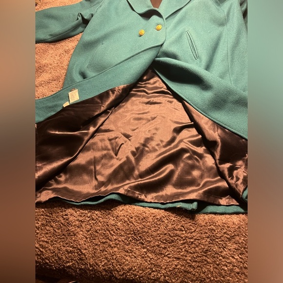 Elegant Teal Women's Coat - Picture 3 of 12